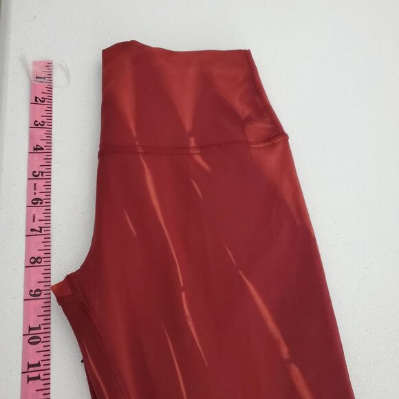 Lululemon Womens Wunder Train Crop 23" Size 6 Fade Sun Bleached Wash Red Merlot - Picture 6 of 9